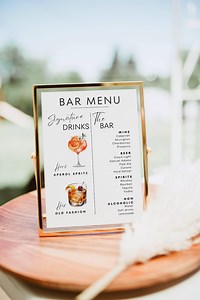 Signature Drink Sign Template, Signature Drink Bar Menu Template, Cocktail Bar Sign Poster, Modern Wedding 2 Two His Hers Signature Drink - Etsy