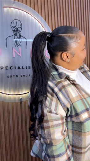 Slick ponytail