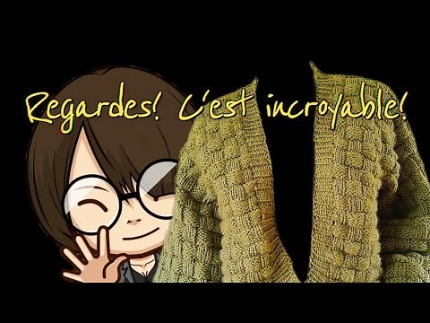 Regardes! C'est incroyable! Un gilet entièrement réalisé au tricotin géant!