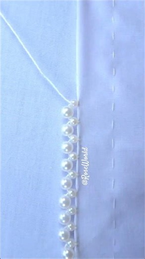 Most easy 💥 viral pearl work gorgeous border design🫶