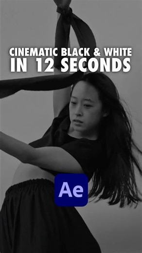 QUICK + EASY Black & White | After Effects 🚀💫 #aftereffectstutorial #cinematic #videoediting