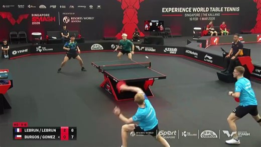 Les frères Lebrun qualifiés en quart de finale en double - Tennis de table - WTT - Singapour
