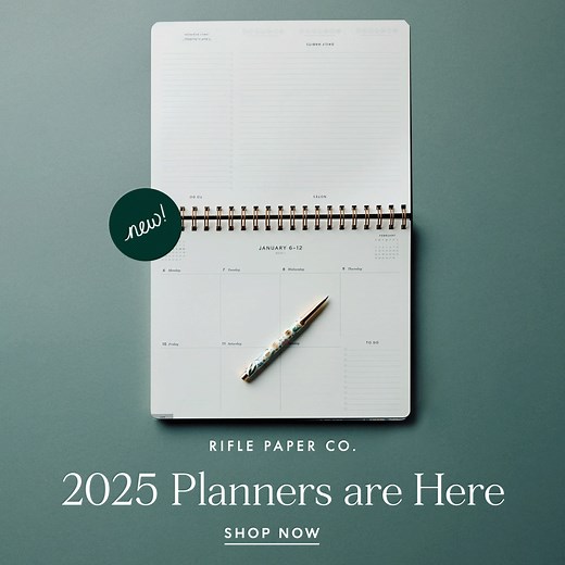 Our full collection of 2025 planners has arrived, including your favorites from years past and brand-new formats | Rifle Paper Co.