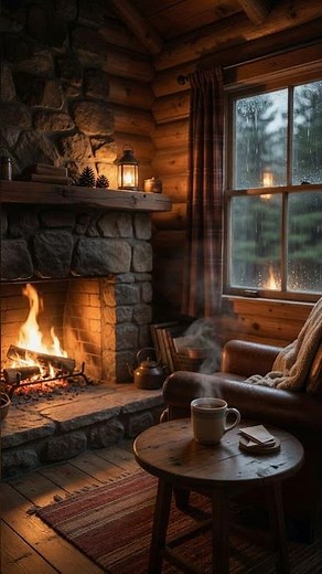 Cozy Fireplace & Rain Sounds 🔥🌧️ Relaxing Loop for Sleep
