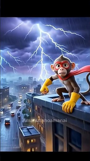 🌩️🐒🌪️⚡“Thunder Punch Monkey ⚡💥 | Epic Banana Battle 🍌🔥 | Funny 3D Animated Short 😂🎬”