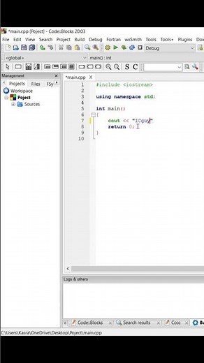 Printing out in C++ | cout command #cpp #programming #program #programmer #cout