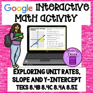 Linear Relationships, Slope & Y-Intercept - Digital - TEKS 8.4A 8.4B 8.4C 8.5