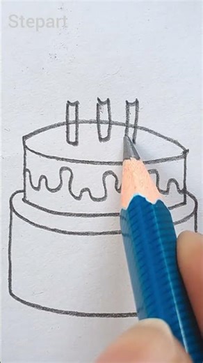 how to draw a eaten cake