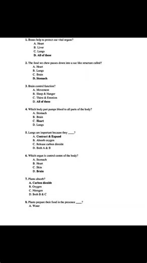 Basic General Science MCQs for preparation of all types of tests.... | Knowledge Zone | Facebook