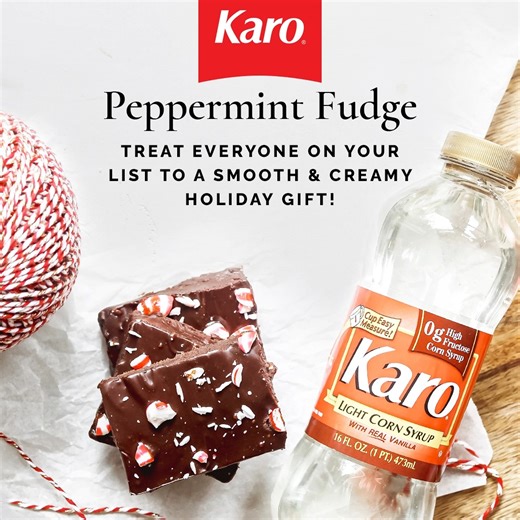 Have you made holiday fudge with Karo® Corn Syrup before? Everyone on your list will love the smooth & creamy texture. Recipe: Rosalynn Daniels @RosalynnDaniels 🌟Rosalynn says, “My mom always used Karo® when I was growing up, and I know exactly why. If you want your fudge to have a nice, creamy and smooth finish, then using Karo® Light Corn Syrup is necessary.” Recipe linked below! https://bit.ly/47hzE2B | Karo Syrup