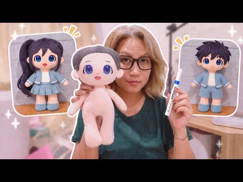 Basic Taller Chibi Plush + Tried Drawing the Face with Acrylic Markers! ✨
