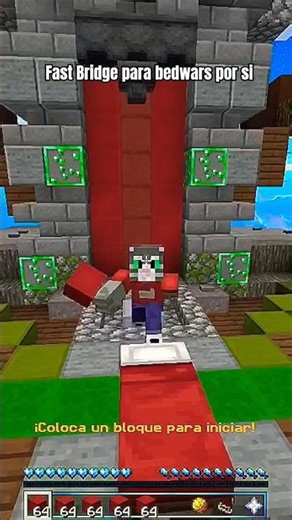 COMO HACER FAST BRIDGE EN BEDWARS #minecraft #gameplay