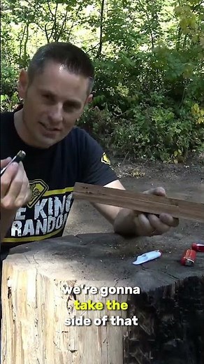 Making a camp fire with a broken lighter