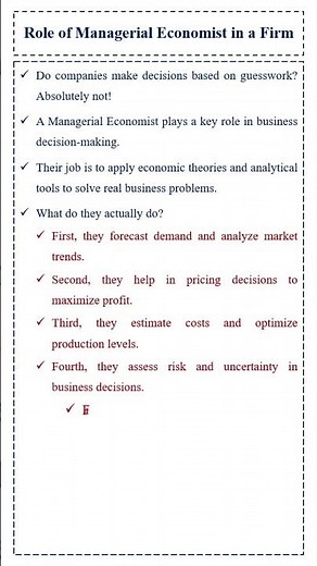 Role of Managerial Economist in a Firm | Managerial Economics in 60 Seconds | MBA Economics Shorts