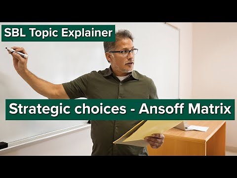 SBL Topic Explainer: Strategic choices - Ansoff Matrix