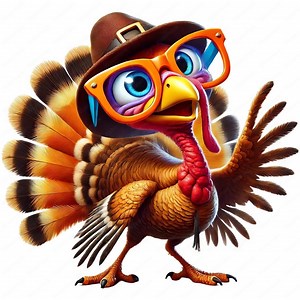 Cartoon Turkey Clipart Bundle: Thanksgiving Art, 10 Designs (digital Download) - Etsy