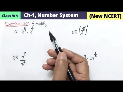 Class 9th Maths Chapter 1 Number System Example 20 Simplify NCERT New Book