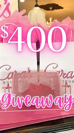 Cara's Boutique on Instagram: "🩷✨$400 GIVEAWAY✨🩷 NOW-March 1st whenever you spend over $100 in a singular transaction in store + online at shopcaras.com you will be entered to WIN a $400 Cara’s Boutique Gift Card!!🛍️ We will announce the winner on March 2nd!🩷🩷 (Every $100 per transaction is an extra entry!🩷) SHOPCARAS.COM #carasboutique #shopcaras"