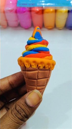 ✨❤️How to make ice cream 🍦 very easily with super clay #youtubeshorts #viralshorts #diy