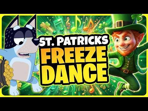 ⚡️ St Patricks Day Freeze Dance 🍀 Spring Brain Break for Kids 🍀 Just Dance 🍀 Danny Go Inspired