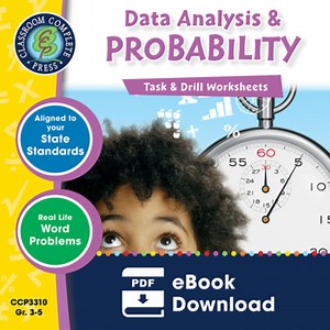 Data Analysis & Probability - Task & Drill Sheets Gr. 3-5 - Distance Learning