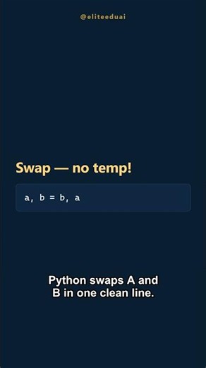 Python Multiple Assignment & Swap 🐍 #python #coding