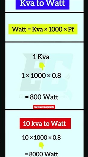 KVA to WATT Conversion #shots