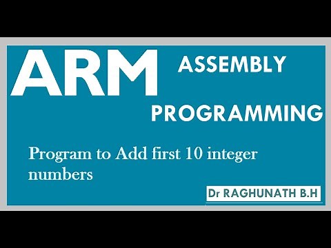 #BEC601 ARM ALP to Add first 10 integer numbers