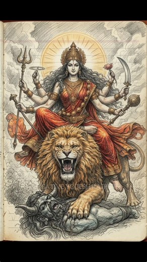 Trend with maa durga pencil sketch #pencilart #harharmahadev #maadurga #durga #jaibholenaath #shiv