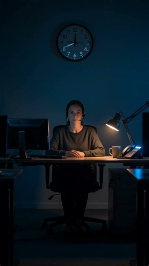 She works 6pm to 6am. She's not a person.