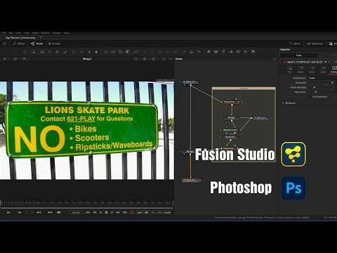 VFX Clean up in Fusion Studio and Photoshop Tutorial