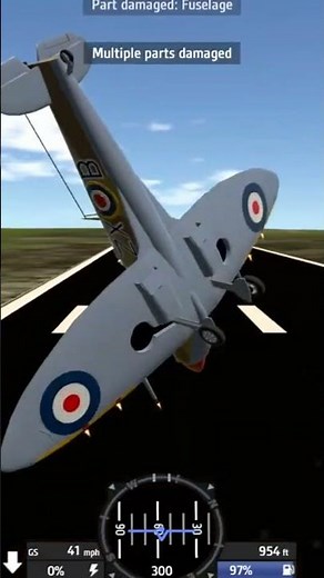 spitfire plane crash #aviation #crash #fail #warbird #ww2