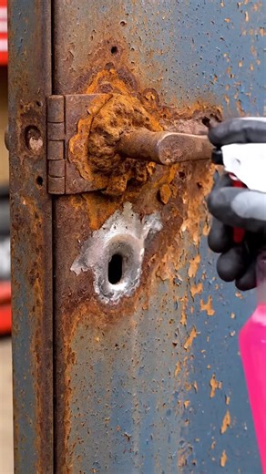 Transforming a Rusty Door into a Shiny Finish