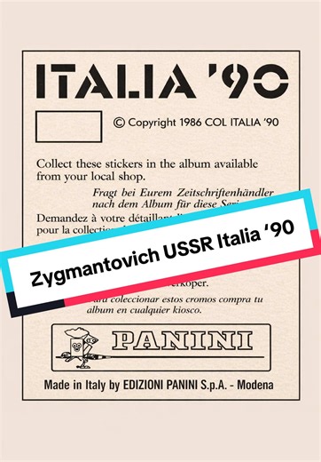 Zygmantovich's Iconic Performance at Italia '90