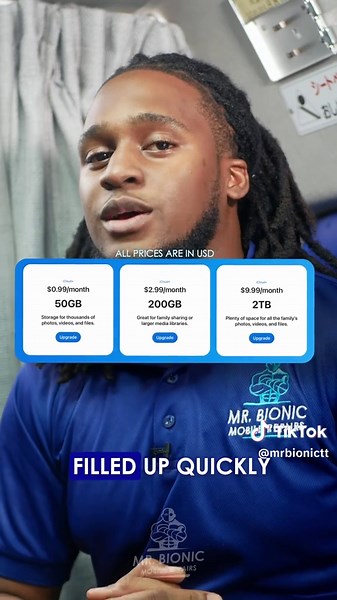 Debating if iCloud storage is worth it? We're breaking it down for you! From automatic backups to data security, find out if upgrading is the right move for you. Watch till the end for the full breakdown and tips on how to maximize your storage! Direct Message Call/WhatsApp: (868)282-7235 Mobile repairs you can trust! #MrBionic #QuickFix #mobilerepair #QualityRepairs
