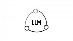 Large language model icon on white background