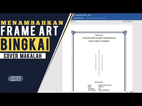 Cara Membuat atau Menambahkan Bingkai Cover di Microsoft Word