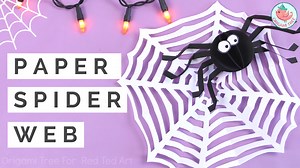 Easy Paper Spider Web Craft for kids - Red Ted Art - Kids Crafts