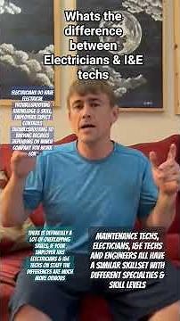 Difference between Electricians and Instrumentation & Electrical (controls) Technicians