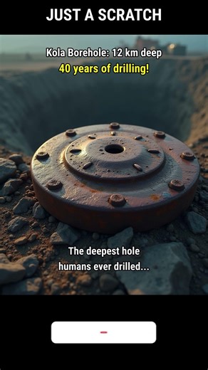 We drilled for 40 YEARS and only reached 0.2% of Earth's depth... we know NOTHING 🕳️😶 #shorts