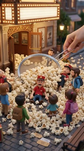 Giant Popcorn Flood at the Movie Theater! Can He Be Saved? 🎬🍿
