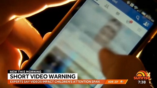 Experts have warned parents that short videos (like those on TikTok) are affecting the attention span of children and making it harder for kids to read books or watch movies 📱 | Sunrise