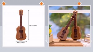 25pcs Miniature Guitars Resin Mini Guitar Models, Tiny Musical Instruments for Micro Landscape Decorations Dollhouse Accessories