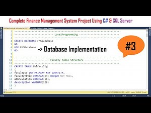Finance Management System Project - Session 3 How to Implement FMS ERD Using SQL Server