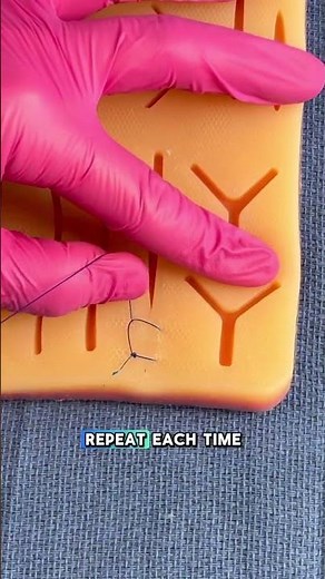 How to suture - running locking stitch technique 🤔 #clinicalskills #medicaleducation #howtostitch