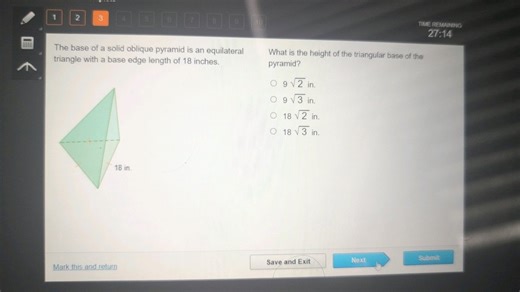 The base of a solid oblique pyramid is an equilateral triangle ... | Filo