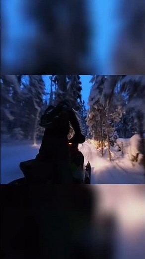 Snowmobile Night Ride: Thrilling POV Adventure Through Winter Wonderland!