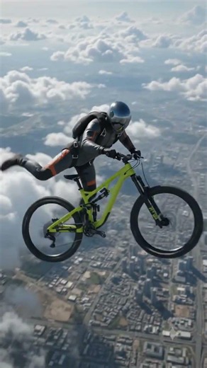 Jumped off a cliff with my bike #extreme #stunt #viral