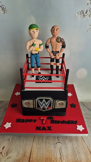 Wrestling Ring Birthday Cake for Max's 7th Celebration