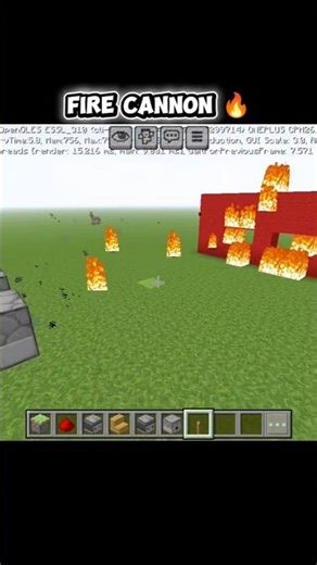 ||MINECRAFT FIRE CHARGE CONNON||#shorts #minecraft #minecraft fire Cannon 🔥